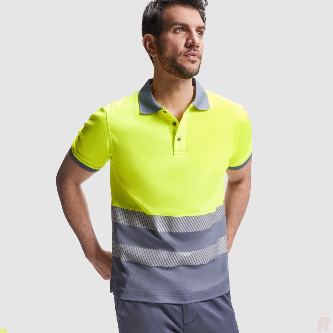 Polo Técnico Alta Visibilidad Hombre Manga...