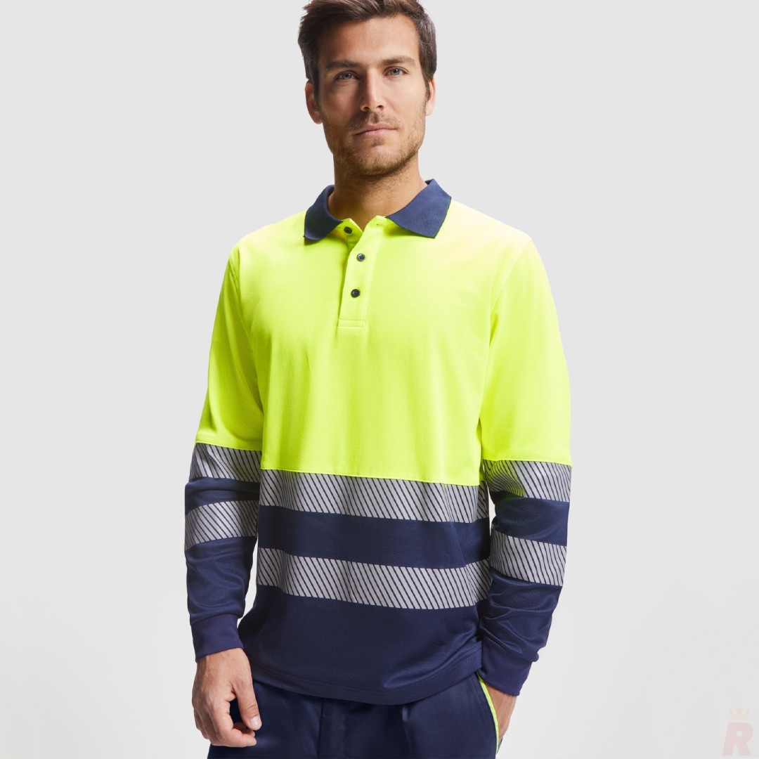 Polo Técnico Alta Visibilidad Hombre Manga...