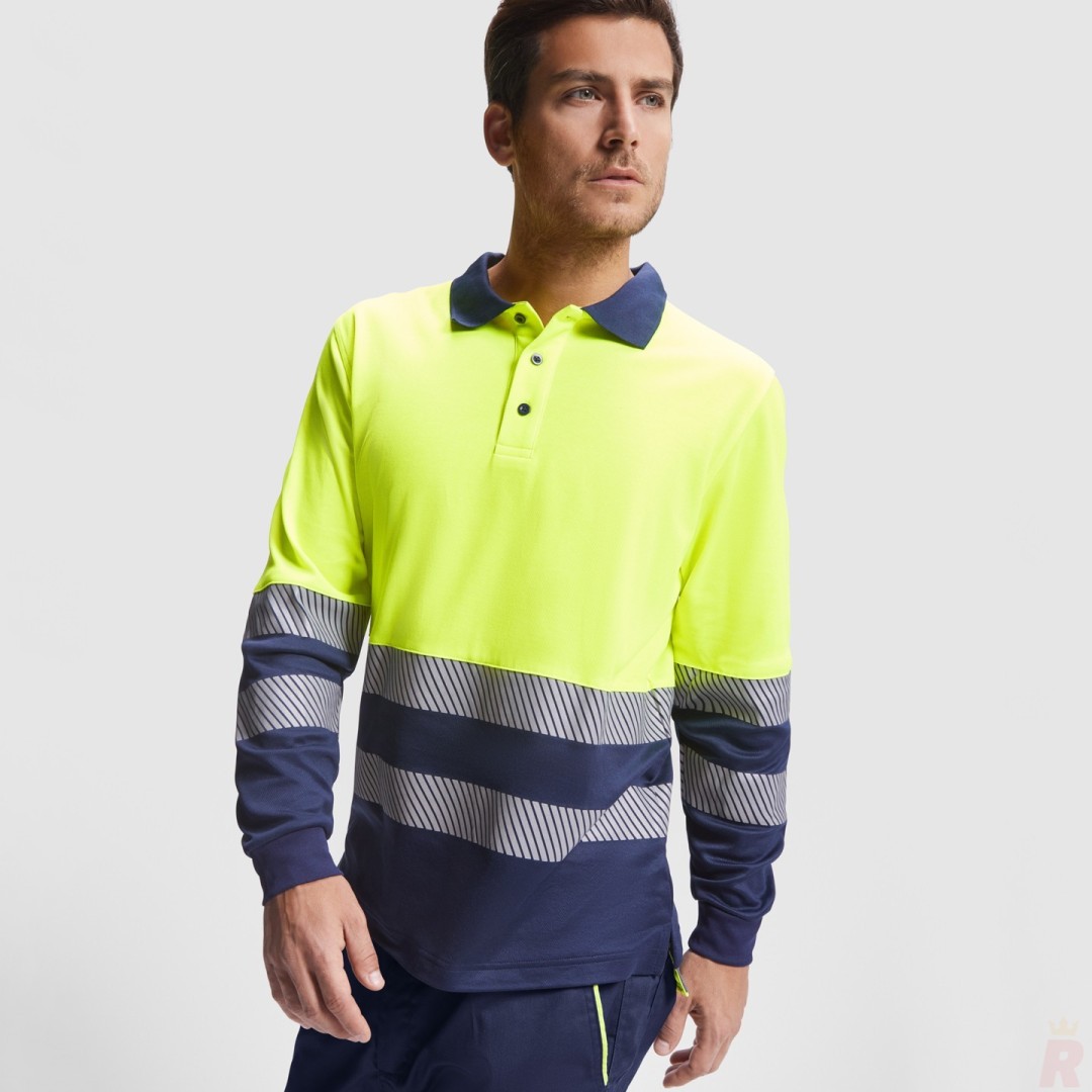 Polo Técnico Alta Visibilidad Hombre Manga...