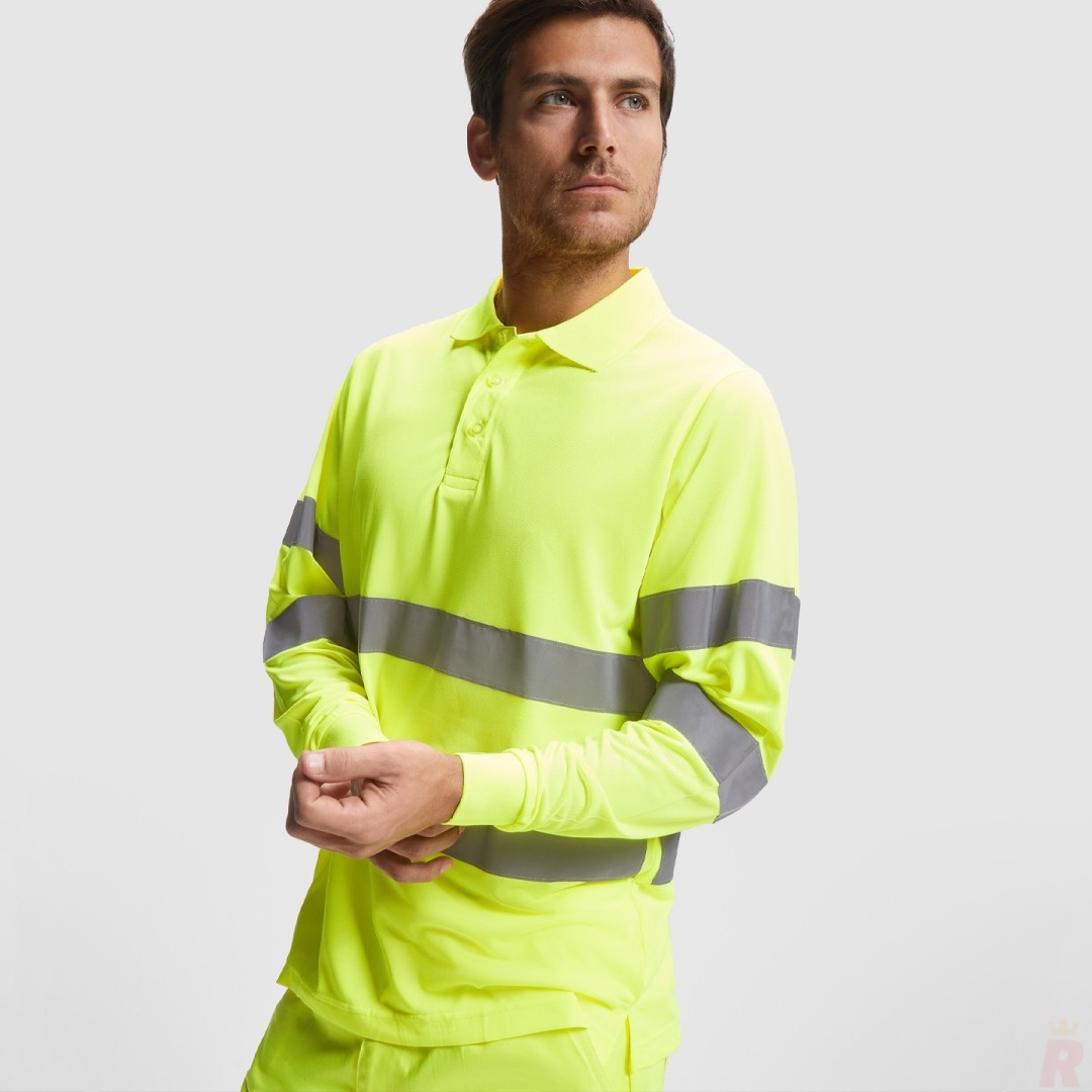 Polo Técnico Alta Visibilidad Hombre Manga...