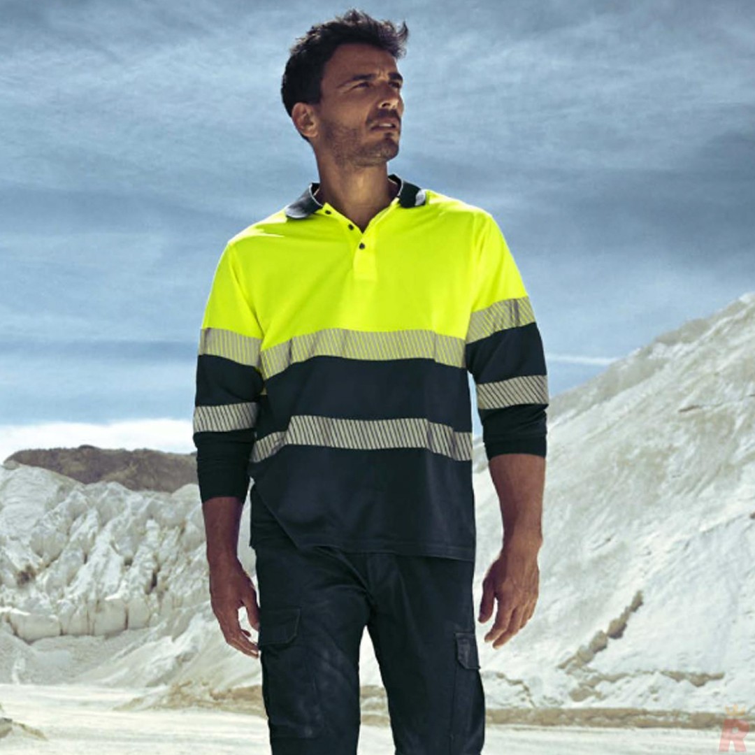 Polo Técnico Alta Visibilidad Unisex Manga...