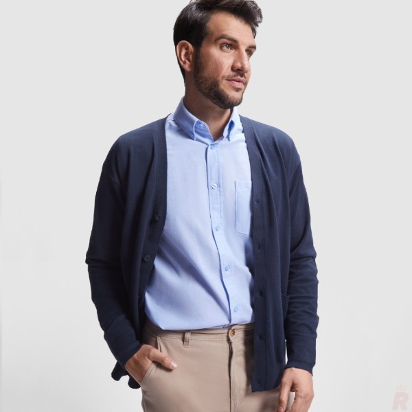 Rebeca Cárdigan Punto Fino Cuello Pico Hombre EXPLORER