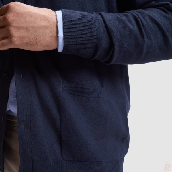 Rebeca Cárdigan Punto Fino Cuello Pico Hombre EXPLORER