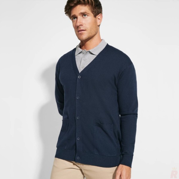 Rebeca Cárdigan Punto Fino Cuello Pico Hombre EXPLORER