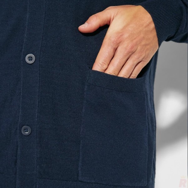 Rebeca Cárdigan Punto Fino Cuello Pico Hombre EXPLORER