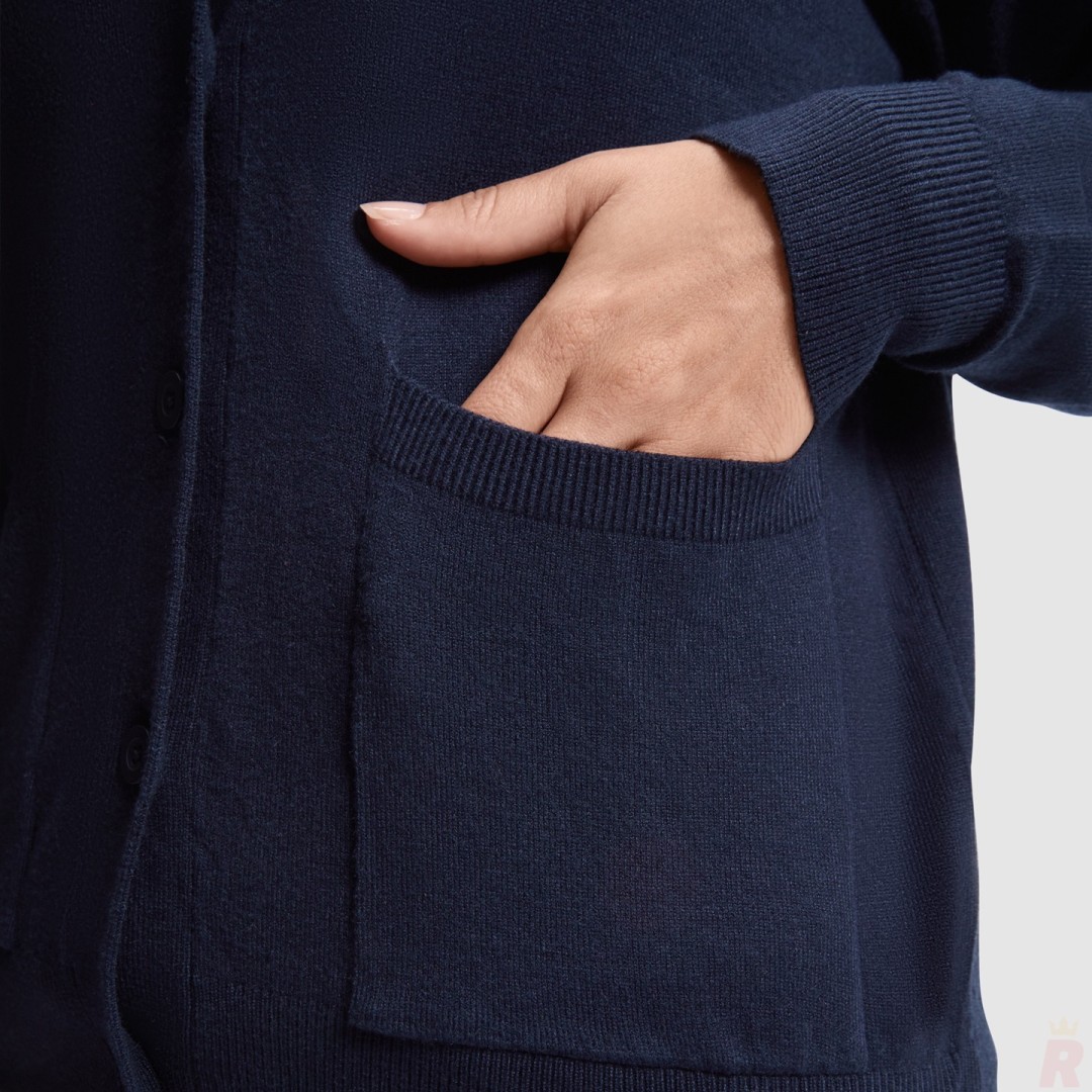 Rebeca Cárdigan Punto Fino Cuello Pico Mujer...