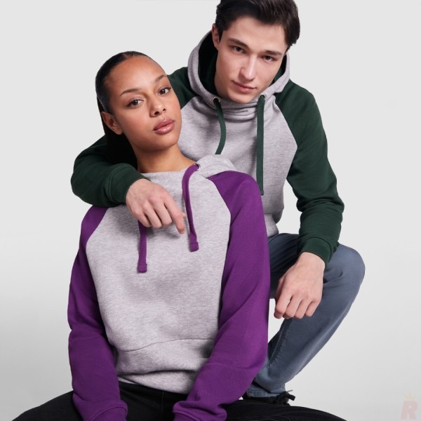 Sudadera Combinada Bicolor Capucha Adulto Unisex BADET