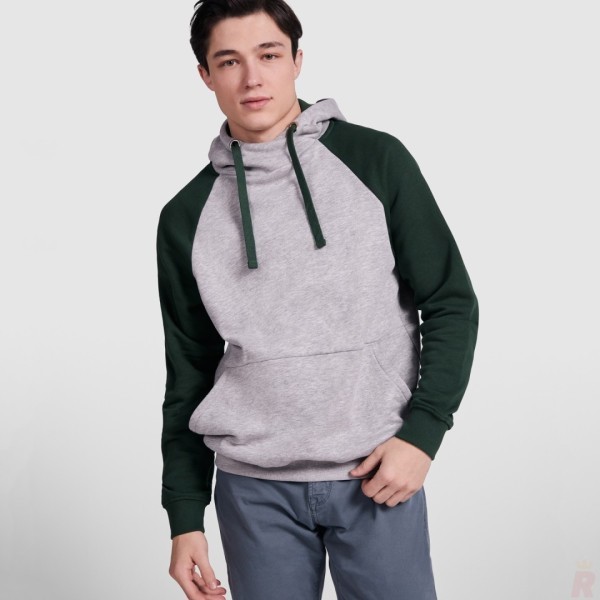Sudadera Combinada Bicolor Capucha Adulto Unisex BADET