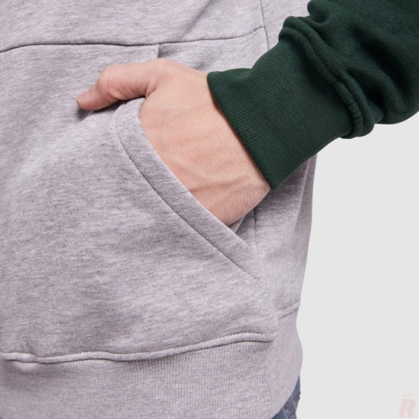 Sudadera Combinada Bicolor Capucha Adulto Unisex BADET