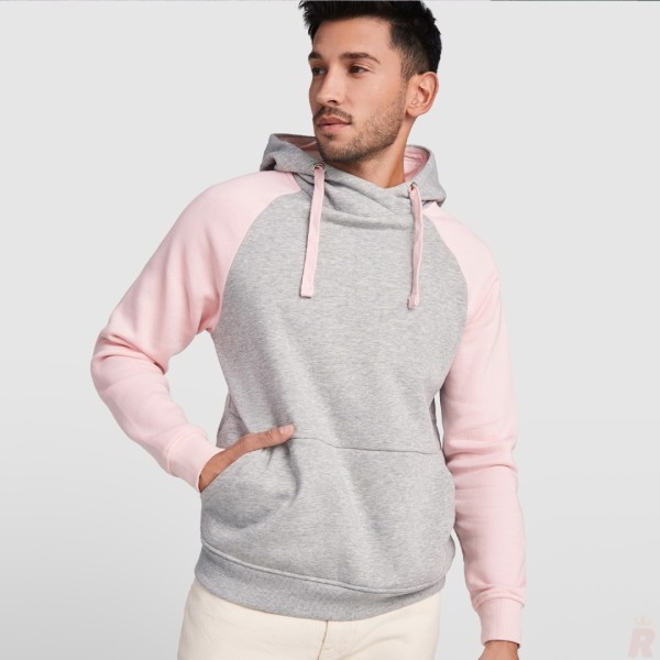 Sudadera Combinada Bicolor Capucha Adulto Unisex BADET