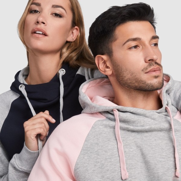 Sudadera Combinada Bicolor Capucha Adulto Unisex BADET
