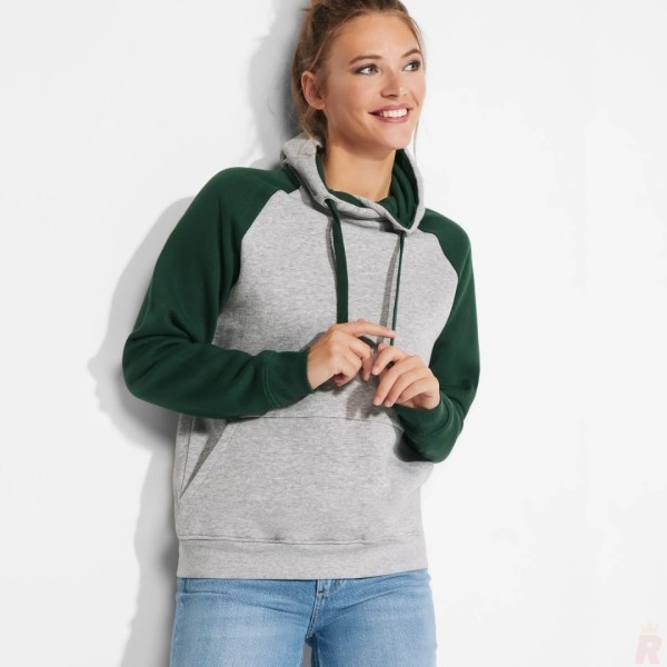 Sudadera Combinada Bicolor Capucha Adulto Unisex BADET