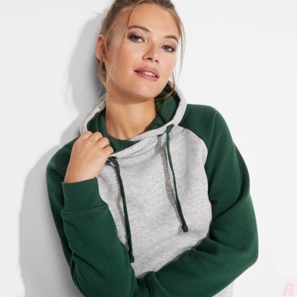 Sudadera Combinada Bicolor Capucha Adulto Unisex BADET