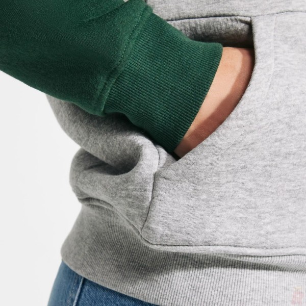 Sudadera Combinada Bicolor Capucha Adulto Unisex BADET