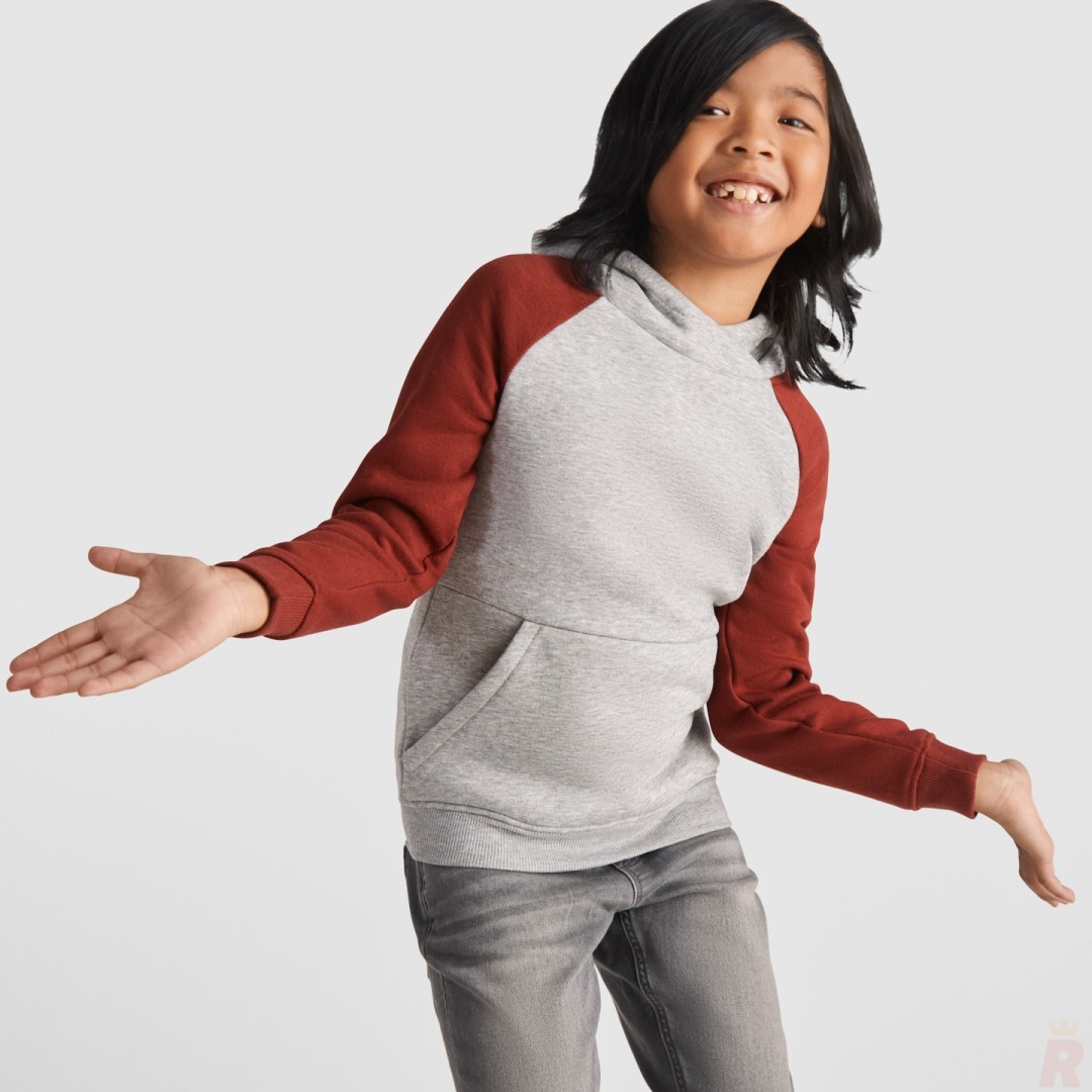 Sudadera Combinada Bicolor Capucha Infantil BADET