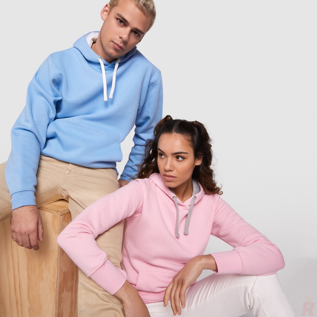 Sudadera Entallada Capucha Bicolor Mujer URBAN...