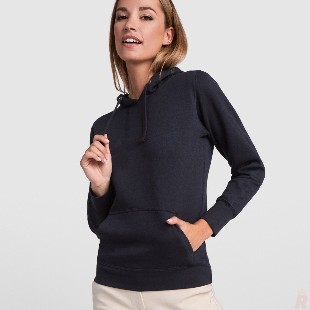 Sudadera Entallada Capucha Bicolor Mujer URBAN...