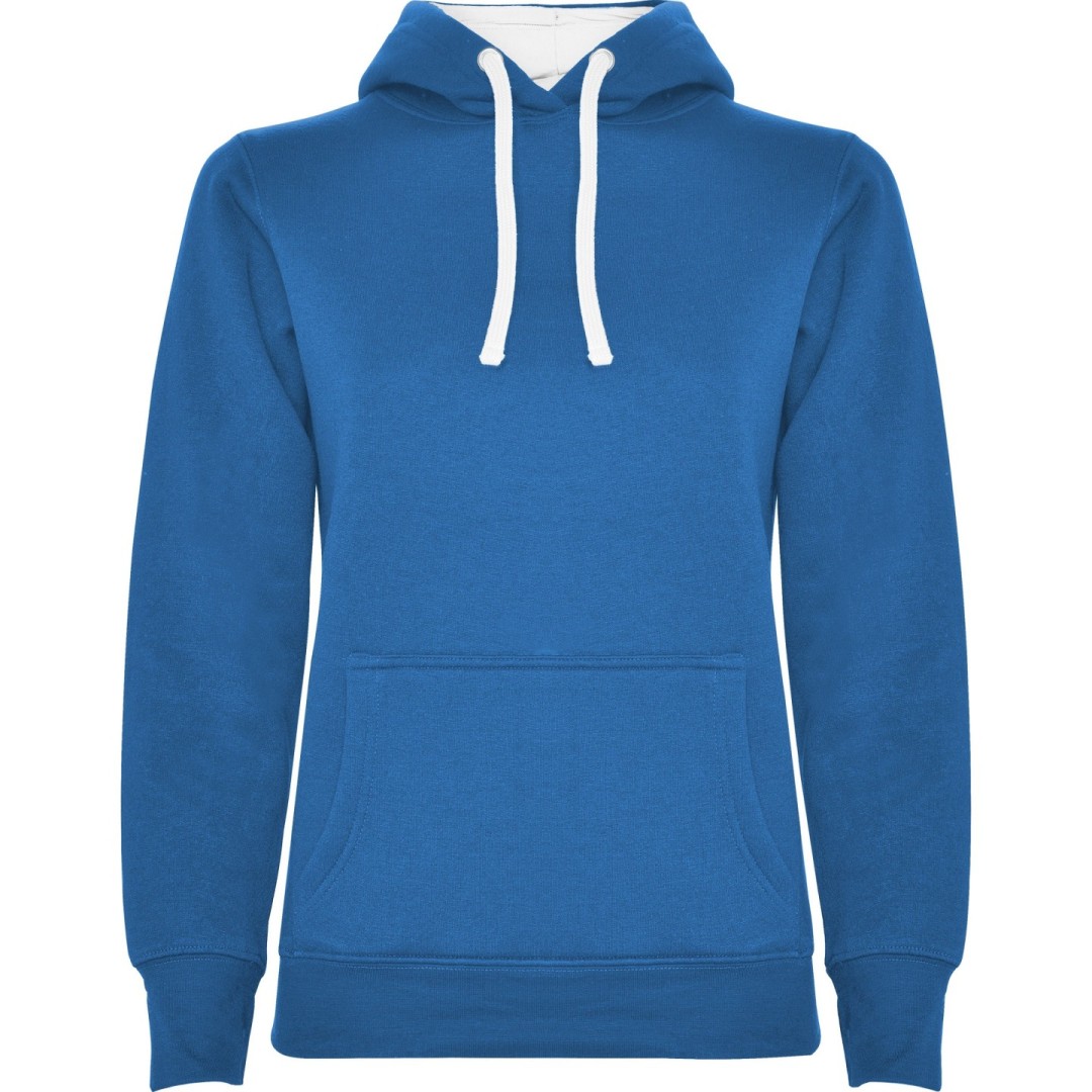 Sudadera Entallada Capucha Bicolor Mujer URBAN...