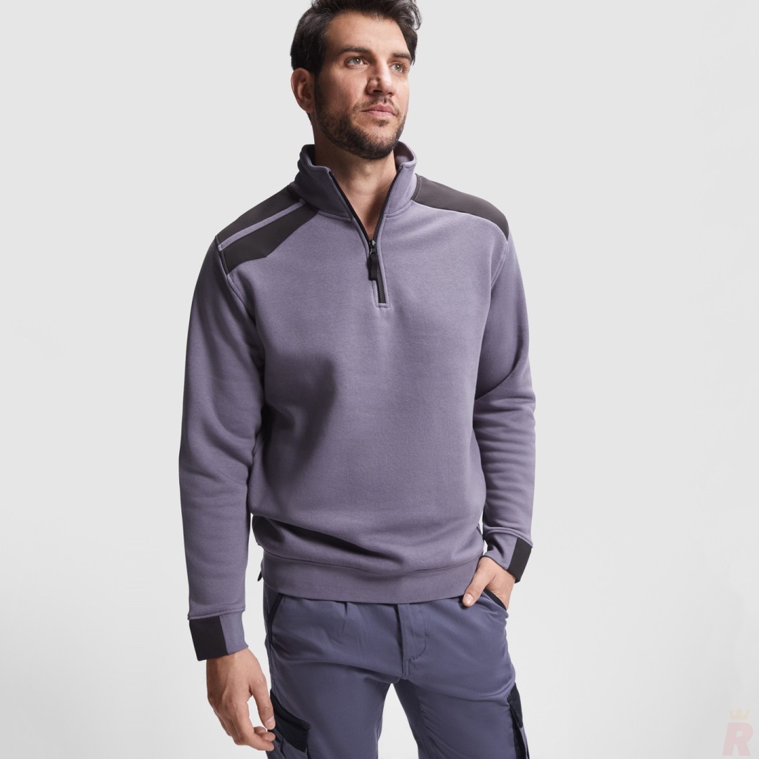 Sudadera Laboral Combinada Cuello Alto Hombre...