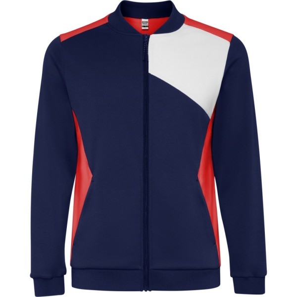 Sudadera Técnica Deportiva Cremallera Hombre Tejido Interlock Perchado LEROS