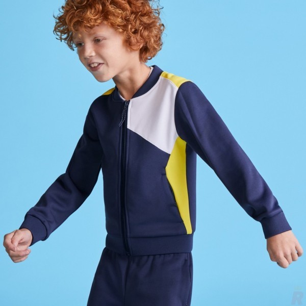 Sudadera Técnica Deportiva Cremallera Infantil Tejido Interlock Perchado LEROS