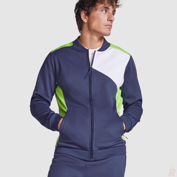 Sudadera Técnica Deportiva Cremallera Infantil Tejido Interlock Perchado LEROS