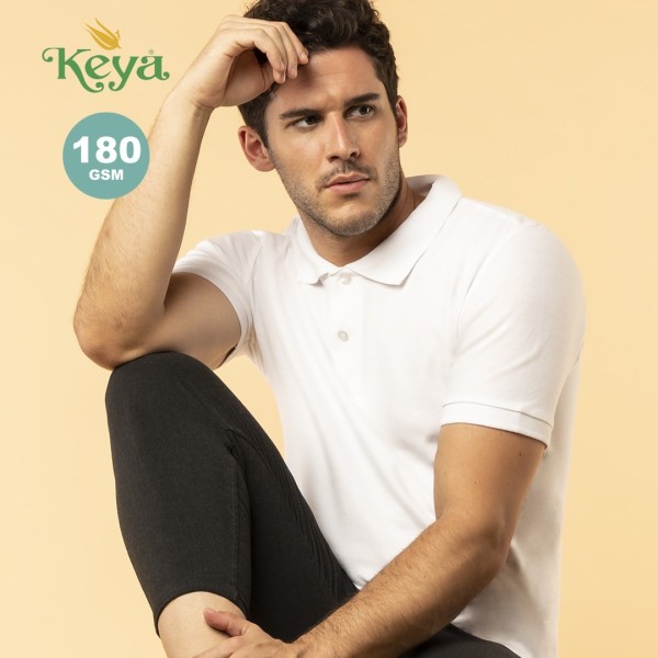 Polo Adulto Blanco Keya MPS180 - 5862BLAS - 5862 MKT