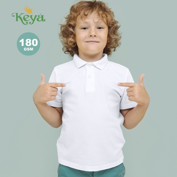 Polo Niño Blanco Keya YPS180 - 5875BLAXS - 5875 MKT