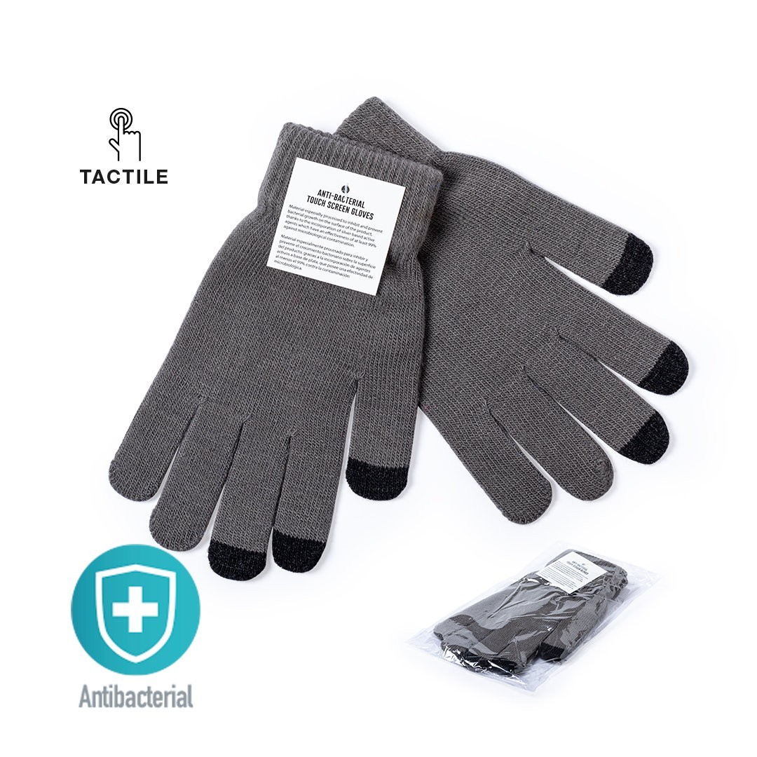 Guante Táctil Antibacteriano Tenex - 6703GRIS/T - 6703 MKT